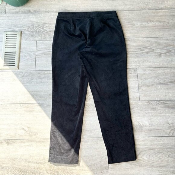 Talbots Black  Curvy Slim Fit Velveteen Pants - Picture 10 of 13